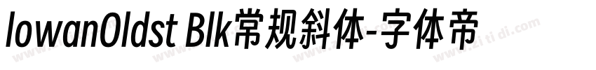 lowanOldst Blk常规斜体字体转换